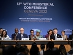 World Trade Organization Director-General Ngozi Okonjo-Iweala delivers her speech during the closing session of a WTO Ministerial Conference .