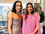 Leo Kalyan and Sonam Kapoor at the latter's baby shower. Leo Kalyan and Sonam Kapoor at the latter's baby shower.