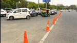 Gurugram, India - June 17, 2022: Diversion at MDI Chowk in Gurugram, India, on Friday, June 17, 2022. (Photo by Vipin Kumar/ Hindustan Times) Pics for Kartik Kumar Story (Hindustan Times) Gurugram, India - June 17, 2022: Diversion at MDI Chowk in Gurugram, India, on Friday, June 17, 2022. (Photo by Vipin Kumar/ Hindustan Times) Pics for Kartik Kumar Story (Hindustan Times)