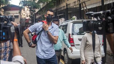 Rahul Mukerjea leaving court after the hearing on Friday. Pratik Chorge/Hindustan Times Rahul Mukerjea leaving court after the hearing on Friday. Pratik Chorge/Hindustan Times