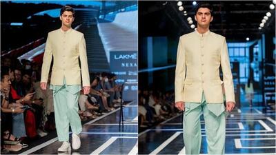 Pranav Bakhshi walking at designer Ashish Soni’s show at FDCI x LFW, 2022. (Photos: Instagram/pranavbakhshi) Pranav Bakhshi walking at designer Ashish Soni’s show at FDCI x LFW, 2022. (Photos: Instagram/pranavbakhshi)