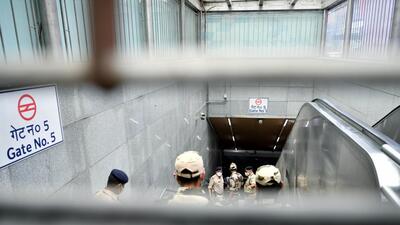 All entry gates of Jama Masjid and Delhi Gate metro stations were closed. Two gates at Dhansa and one at ITO were also closed. (PTI)