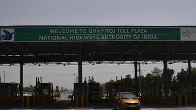 Gurugram, India - April 13, 2022: A view of the Ghamroj Toll Plaza on Sohna Road, in Gurugram, India, on Wednesday, April 13, 2022. Residents of Sohna and nearby villages demands to shift the toll plaza 60 km away. (Photo by Vipin Kumar/ Hindustan Times) **Story pics for Abhishake Behl** (Vipin Kumar/HT PHOTO) Gurugram, India - April 13, 2022: A view of the Ghamroj Toll Plaza on Sohna Road, in Gurugram, India, on Wednesday, April 13, 2022. Residents of Sohna and nearby villages demands to shift the toll plaza 60 km away. (Photo by Vipin Kumar/ Hindustan Times) **Story pics for Abhishake Behl** (Vipin Kumar/HT PHOTO)