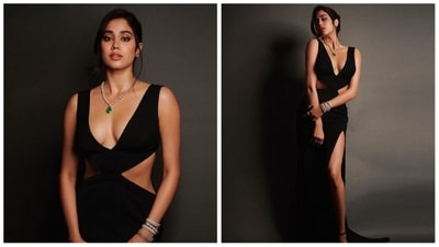 Janhvi Kapoor is synonymous with fashion and her Instagram handle holds proof. For a recent event, the Dhadak actor wore a stunning black cut-out thigh-high slit gown. (Instagram/@janhvikapoor) Janhvi Kapoor is synonymous with fashion and her Instagram handle holds proof. For a recent event, the Dhadak actor wore a stunning black cut-out thigh-high slit gown. (Instagram/@janhvikapoor)