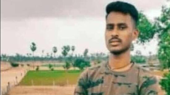 Damodar Rakesh was killed on Friday after the Telangana Police opened fire after agitations against the new military recruitment policy, Agnipath, escalated into large-scale violence and arson at Secunderabad railway station. (HT Photo)