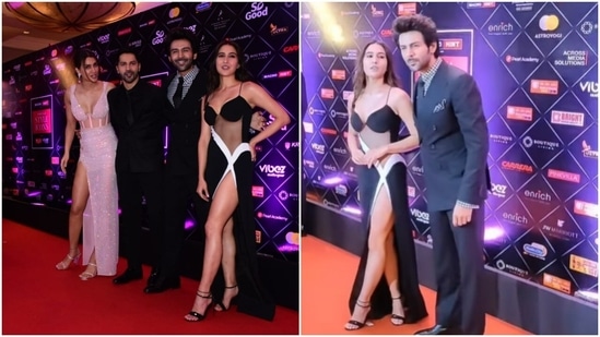 Sara Ali Khan and Kartik Aaryan met at the Pinkvilla event on Thursday. Sara Ali Khan and Kartik Aaryan met at the Pinkvilla event on Thursday. 