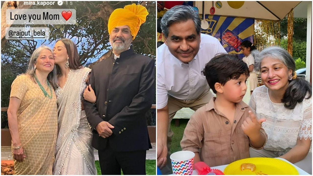 Mira Rajput has shared several pictures with her parents on Instagram.&nbsp;