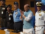 Defence minister Rajnath Singh will hold a meeting with service chiefs on Saturday. Defence minister Rajnath Singh will hold a meeting with service chiefs on Saturday. 