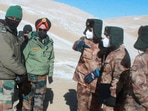 Senior Indian and PLA officers in East Ladakh after the June 15, 2020 military clash in Galwan Sector Senior Indian and PLA officers in East Ladakh after the June 15, 2020 military clash in Galwan Sector