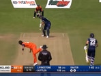 Jos Buttler batting vs Netherlands