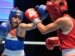 India's Manju Rani (48kg) in action.