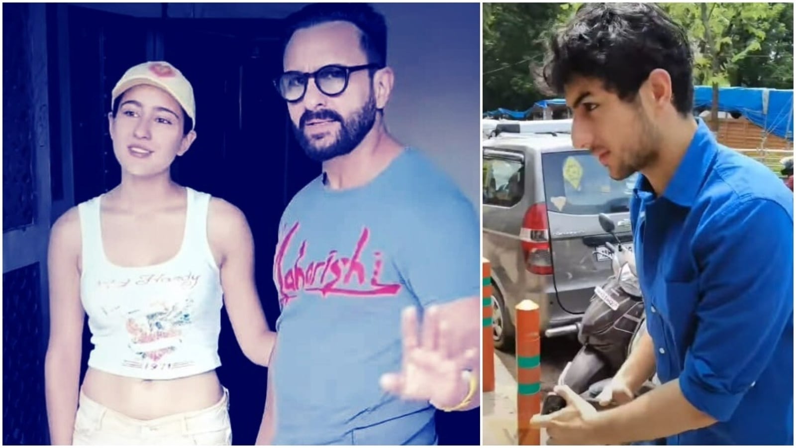 Saif Ali Khan meets daughter Sara Ali Khan, son Ibrahim Ali Khan for lunch, watch