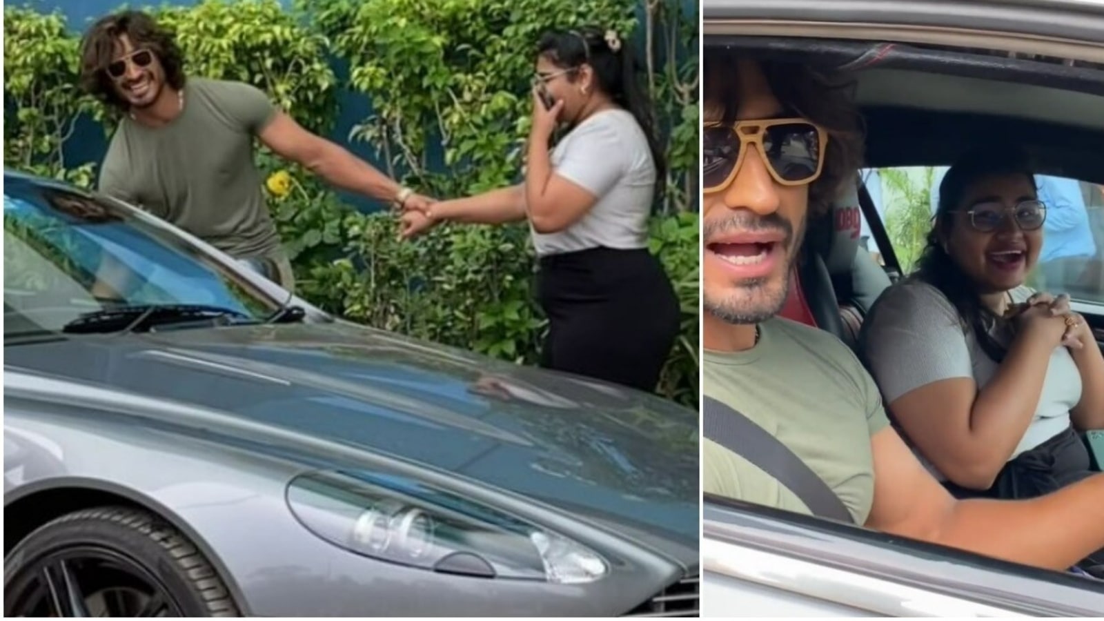 Vidyut Jammwal takes excited fan on drive in his Aston Martin, watch