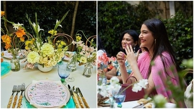 Sonam Kapoor's dress featured a floor-sweeping cape that made her look like a goddess. (Instagram/@sonamkapoor)