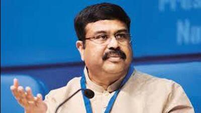 Union education minister Dharmendra Pradhan on Saturday suggested to the NCERT to include the ancient wisdom of Yoga in school curriculum. (HT PHOTO.)