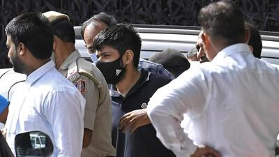 Lawrence Bishnoi being brought to be produced before a Patiala House Court. (ANI)