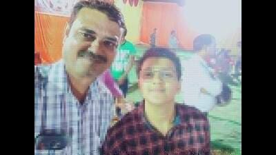 Nehal D’Cruz with his father. Nehal D’Cruz with his father.