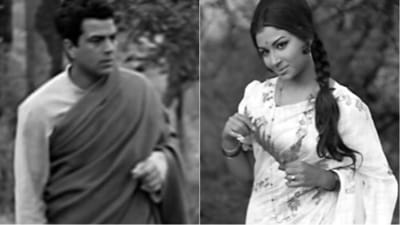 Dharmendra and Sharmila Tagore in Anupama. Dharmendra and Sharmila Tagore in Anupama.