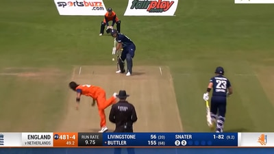 Jos Buttler batting vs Netherlands
