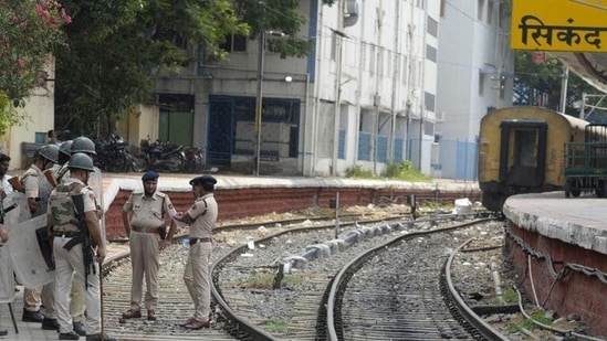 Violence and protests marred the station blocking rail services causing inconvenience to passengers for several hours.(AFP)