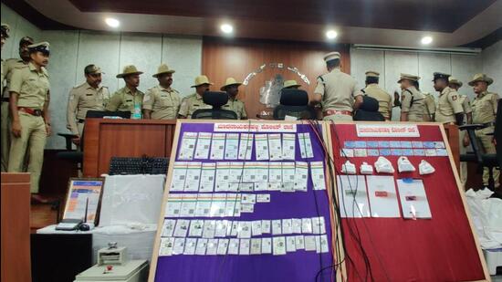 The drive came after a 9-member gang, including a software engineer and a pharmacist, allegedly helped illegal migrants, especially from Bangladesh, get Aadhaar cards and other citizenship-related documents by using fake stamps was busted by the police. (HT Photo) The drive came after a 9-member gang, including a software engineer and a pharmacist, allegedly helped illegal migrants, especially from Bangladesh, get Aadhaar cards and other citizenship-related documents by using fake stamps was busted by the police. (HT Photo)