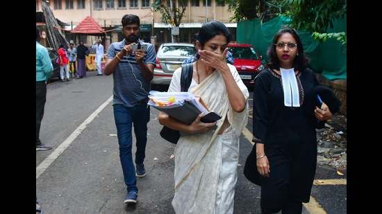 Indrani added that in August last year she had moved an application, stating that she was discharging her legal team and would cross-examine the rest of the witnesses on her own and the plea was yet to be decided. (Pratik Chorge/HT PHOTO) Indrani added that in August last year she had moved an application, stating that she was discharging her legal team and would cross-examine the rest of the witnesses on her own and the plea was yet to be decided. (Pratik Chorge/HT PHOTO)
