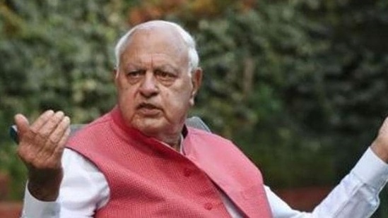 National Conference president and former J&amp;K CM Farooq Abdullah. (HT File Photo)