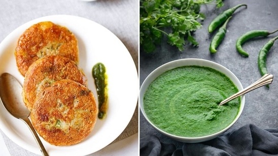 Vegetable tikkis and mint chutney: Use chickpea flour or oats flour to bind the tikkis.(Pinterest)