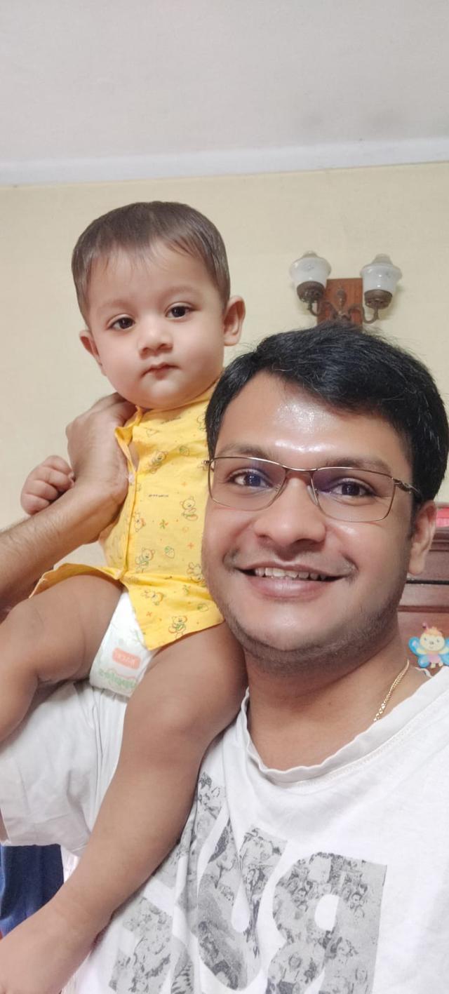 Saurav Bose with his son Shourjjo (1.5). Saurav Bose with his son Shourjjo (1.5).