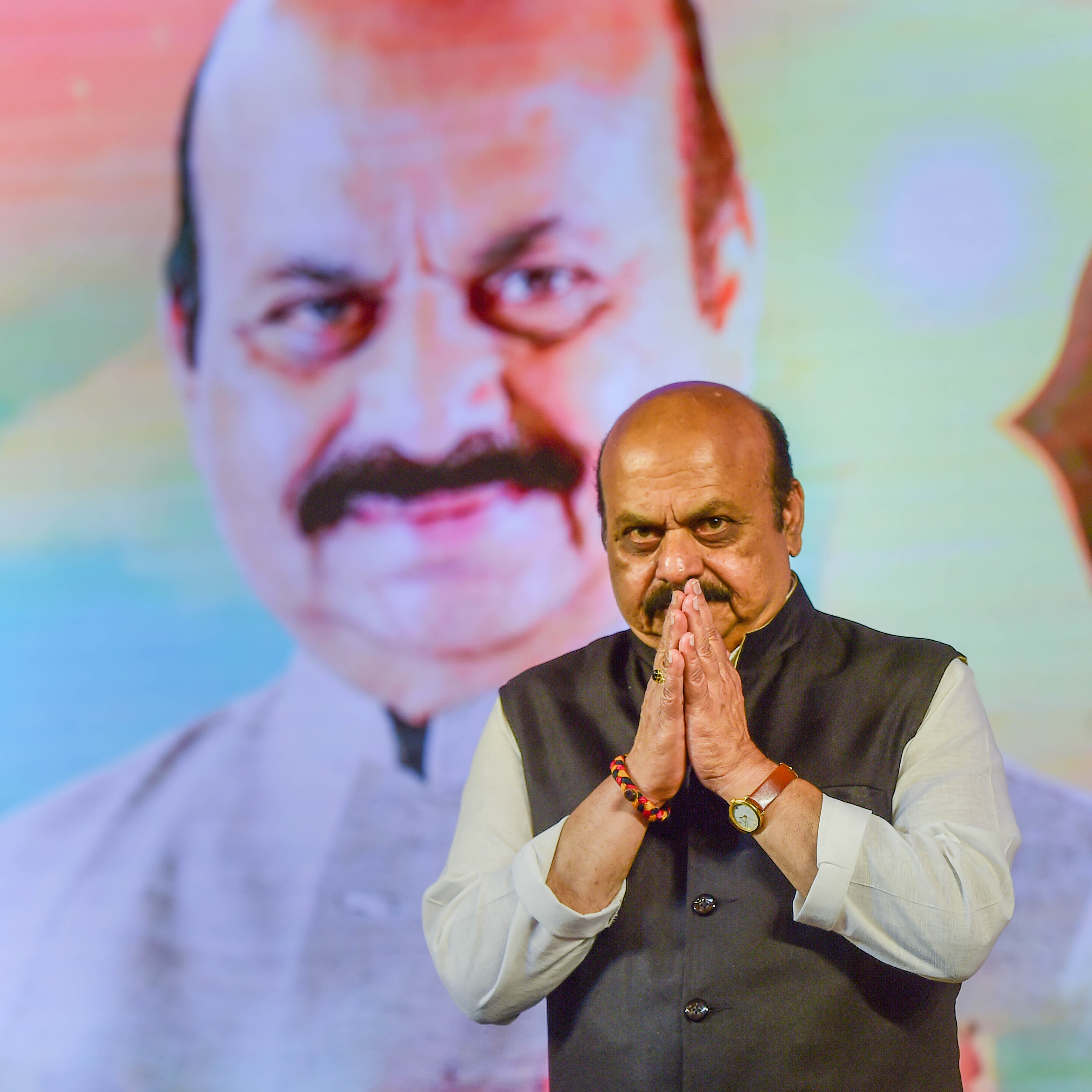 Karnataka Chief Minister Basavaraj Bommai in New Delhi on Friday, June 17, 2022. (PTI Photo/Kamal Kishore) (PTI) Karnataka Chief Minister Basavaraj Bommai in New Delhi on Friday, June 17, 2022. (PTI Photo/Kamal Kishore) (PTI)
