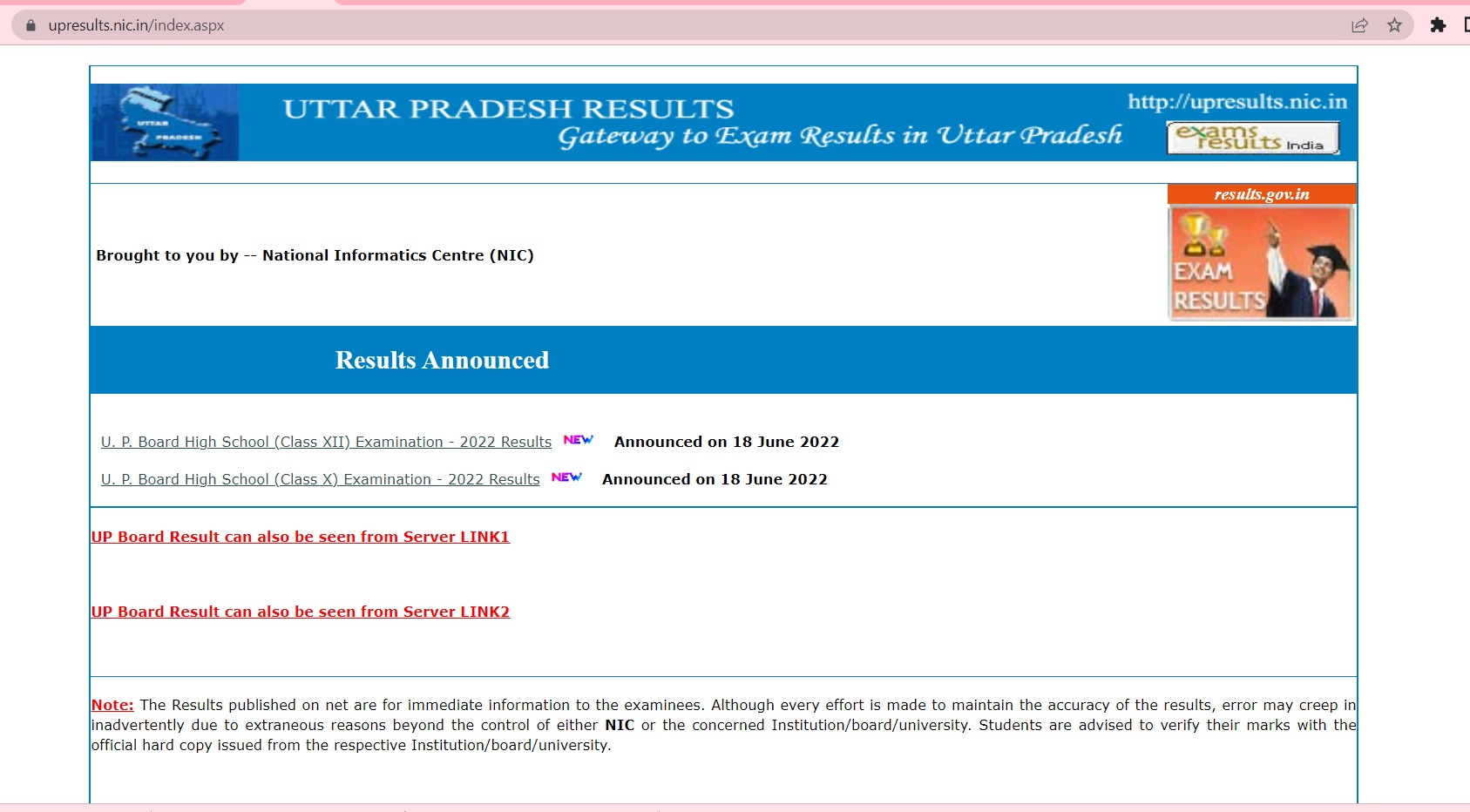 UP Board class 12th result declared UP Board class 12th result declared