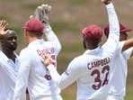 West Indies scored 265 in its first innings. Bangladesh had 103 and 245. West Indies scored 265 in its first innings. Bangladesh had 103 and 245.