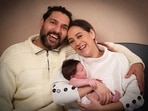 Hazel Keech with Yuvraj Singh and their son Orion Keech Singh. Hazel Keech with Yuvraj Singh and their son Orion Keech Singh.