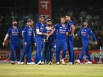 Team India in action during South Africa T20I series