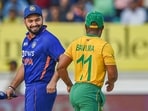 Indian captain Rishabh Pant and South African captain Temba Bavuma(PTI)