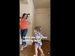 The toddler imitates her mother who is 37 weeks pregnant.(mama_see_/Instagram) The toddler imitates her mother who is 37 weeks pregnant.(mama_see_/Instagram)