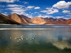 Tourists in Ladakh advised not to stay near Pangong Lake without prior booking (AP Photo) Tourists in Ladakh advised not to stay near Pangong Lake without prior booking (AP Photo)