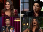 Kareena Kapoor, Priyanka Chopra, Shah Rukh Khan featured in earlier episodes of Koffee With Karan. Kareena Kapoor, Priyanka Chopra, Shah Rukh Khan featured in earlier episodes of Koffee With Karan.