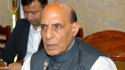 Defence minister Rajnath Singh on Saturday announced that the Centre has cleared a proposal to reserve 10% of jobs in organisations under the ministry for Agniveers recruited under the Agnipath model. (ANI)