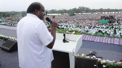 Former Karnataka chief minister and Janata Dal (Secular) or JD(S) leader, HD Kumaraswamy lashed out at the Centre’s Agnipath model for the short-term induction of soldiers into the military, alleging that the scheme is a plan “to bring the army under the RSS”. (PTI) Former Karnataka chief minister and Janata Dal (Secular) or JD(S) leader, HD Kumaraswamy lashed out at the Centre’s Agnipath model for the short-term induction of soldiers into the military, alleging that the scheme is a plan “to bring the army under the RSS”. (PTI)
