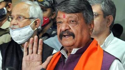 BJP leader Kailash Vijayvargiya triggered a row with his controversial comment on Agniveers in Indore on Saturday. (HT PHOTO.)