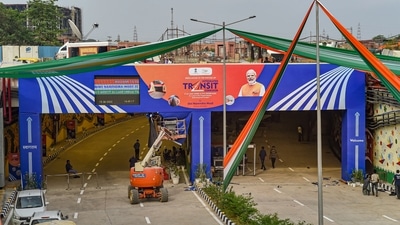 Prime Minister Narendra Modi inaugurated the six-lane Pragati Maidan tunnel, 5 underpasses on June 19. (PTI) Prime Minister Narendra Modi inaugurated the six-lane Pragati Maidan tunnel, 5 underpasses on June 19. (PTI)