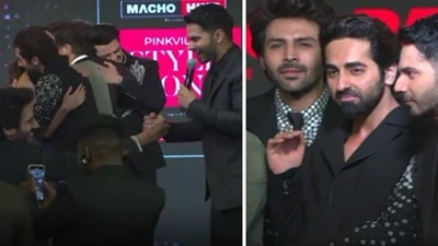 Varun Dhawan insisted Kartik Aaryan to join him on stage at an event.