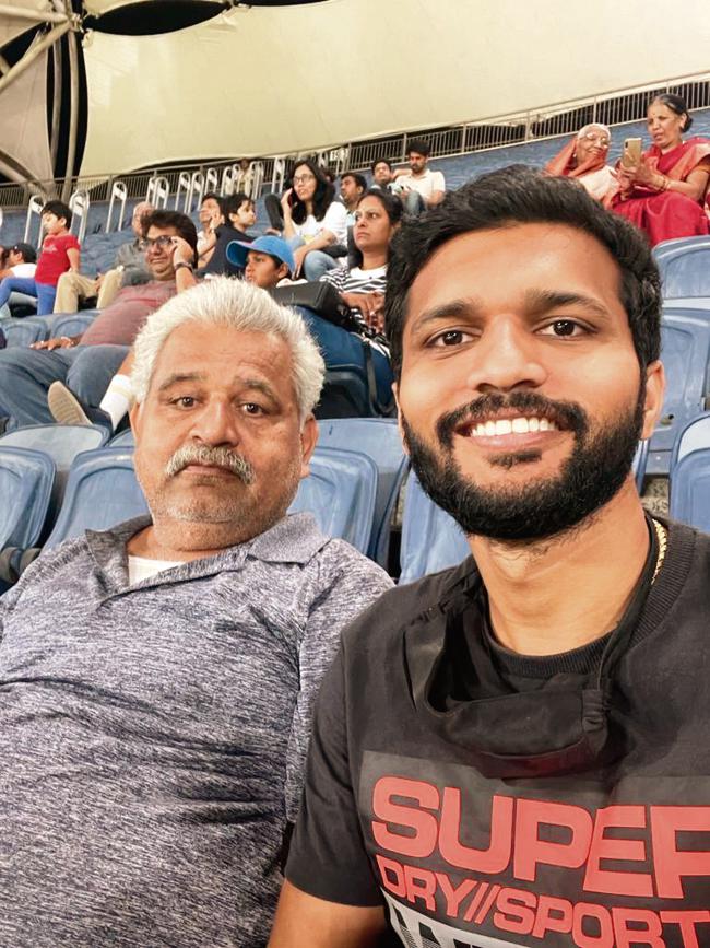 Ace para shuttler Sukant Kadam with his father, Indukant Kadam.
