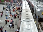 Kolkata, Jun 19 (ANI): Passengers wait for trains as several trains were canceled in view of the ongoing Agnipath agitations, at Howrah Railway Station, in Kolkata on Sunday. Kolkata, Jun 19 (ANI): Passengers wait for trains as several trains were canceled in view of the ongoing Agnipath agitations, at Howrah Railway Station, in Kolkata on Sunday.
