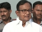Congress leader P Chidambaram speaks to reporters after a meeting with the President.(ANI) Congress leader P Chidambaram speaks to reporters after a meeting with the President.(ANI)