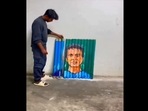 Actor Sonu Sood shared the unique portrait made by an artist for him. (@SonuSood/Twitter) Actor Sonu Sood shared the unique portrait made by an artist for him. (@SonuSood/Twitter)