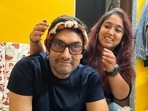 Aamir Khan and Ira Khan clicked together in a photo shared by Ira on Father's Day. Aamir Khan and Ira Khan clicked together in a photo shared by Ira on Father's Day.