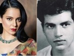 Kangana Ranaut shared a picture of Dharmendra on Instagram. Kangana Ranaut shared a picture of Dharmendra on Instagram.