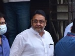Nawab Malik, who is minister in-charge of Aukaf, was arrested by ED on February 23, in connection with a money-laundering case registered against fugitive gangster Dawood Ibrahim Kaskar and his close associates. (HT PHOTO) Nawab Malik, who is minister in-charge of Aukaf, was arrested by ED on February 23, in connection with a money-laundering case registered against fugitive gangster Dawood Ibrahim Kaskar and his close associates. (HT PHOTO)
